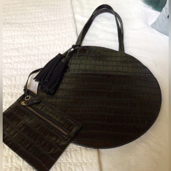 Street Level Jakko Circle Tote, black, new, 16”x16” - Picture 4 of 7